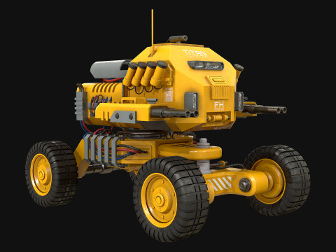 Concepto UGV1Amarillo Modelo 3D