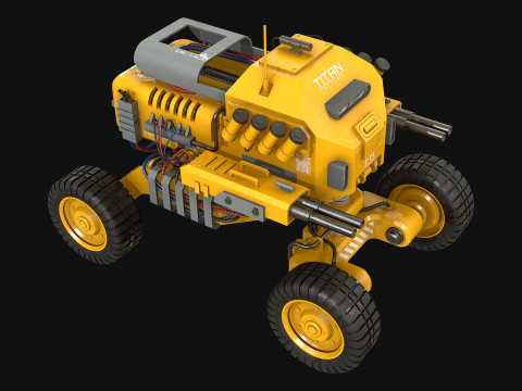 Concepto UGV1Amarillo Modelo 3D