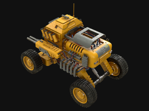 Concepto UGV1Amarillo Modelo 3D