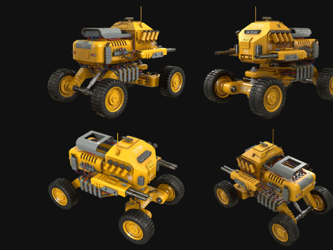 Concepto UGV1Amarillo Modelo 3D