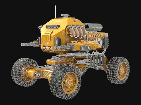 Concepto UGV1Amarillo Modelo 3D