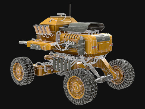 Concepto UGV1Amarillo Modelo 3D