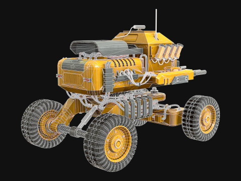 Concepto UGV1Amarillo Modelo 3D