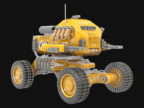 Concepto UGV1Amarillo Modelo 3D