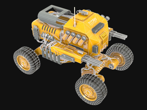 Concepto UGV1Amarillo Modelo 3D