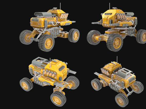 Concepto UGV1Amarillo Modelo 3D