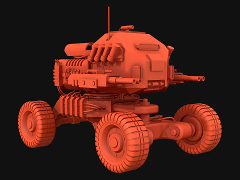 UGV Concept1Amarelo Modelo 3D