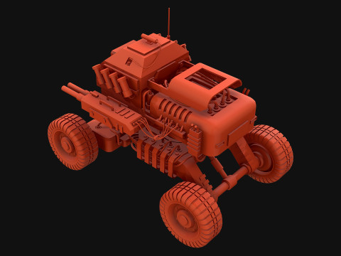 Concepto UGV1Amarillo Modelo 3D
