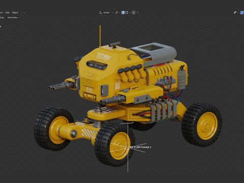 Concepto UGV1Amarillo Modelo 3D