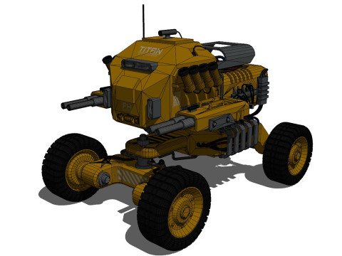 Concepto UGV1Amarillo Modelo 3D