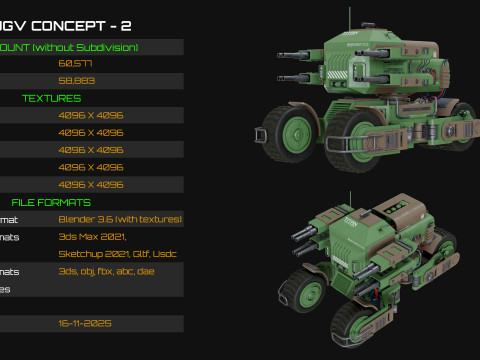 UGV Concept2Green 3D Модель