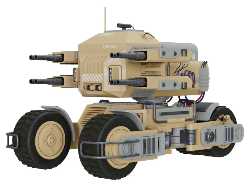 UGV Concept2Woestijn 3D Model .c4d .max .obj .3ds .fbx .stl .blend 