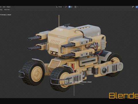 UGV Concept2Woestijn 3D Model