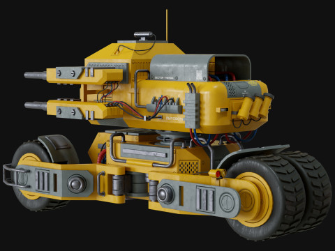 UGV Concept2Желтый 3D Модель