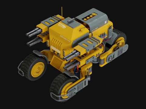 UGV Concept2Желтый 3D Модель