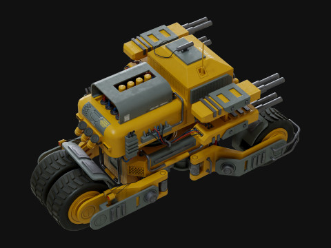 UGV Concept2Желтый 3D Модель