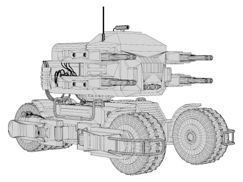 UGV Concept2Giallo Modello 3D