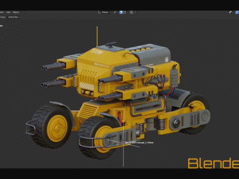 UGV Concept2Желтый 3D Модель
