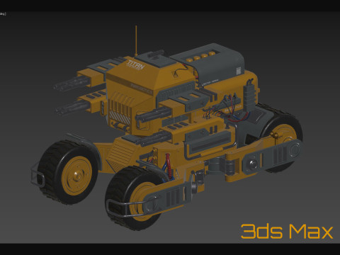 UGV Concept2Желтый 3D Модель