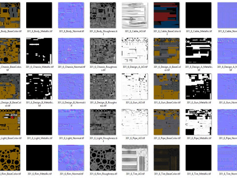 UGV Concept2Желтый 3D Модель