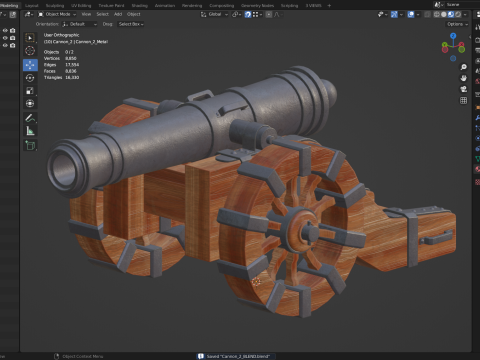 Cannon 2 3D Model
