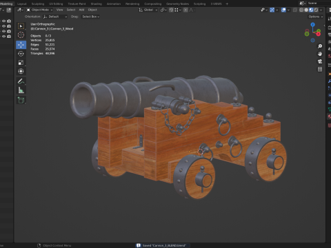 Kanone 3 3D Modell