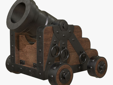 박격포 대포 1 3D 모델