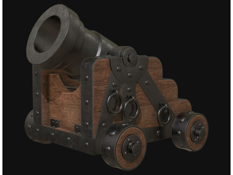Canon à mortier 1 Modèle 3D