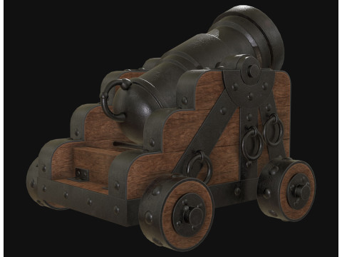 Canon à mortier 1 Modèle 3D