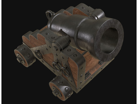 Canon à mortier 1 Modèle 3D
