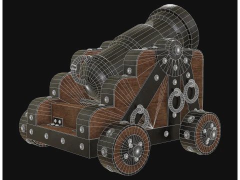 Mortar Cannon 1 3D Model