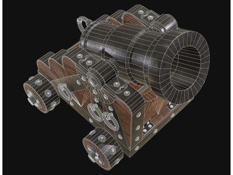 Canon à mortier 1 Modèle 3D