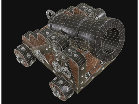 Mortar Cannon 1 3D Model