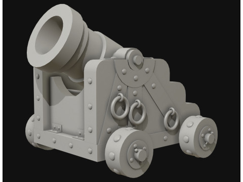 Canon à mortier 1 Modèle 3D
