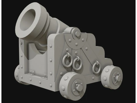 Mortar Cannon 1 3D Model