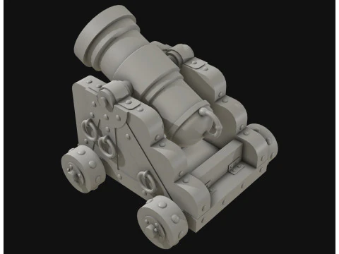 Mortar Cannon 1 3D Model