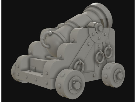 Canon à mortier 1 Modèle 3D