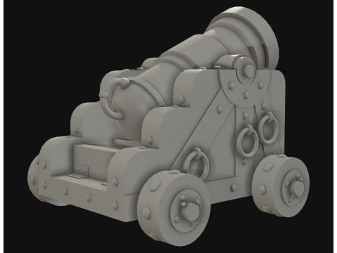 Mortar Cannon 1 3D Model