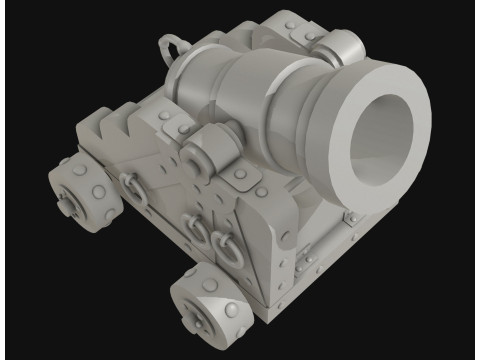 Canon à mortier 1 Modèle 3D