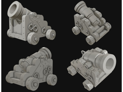 Canon à mortier 1 Modèle 3D