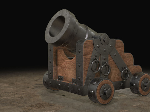 Canon à mortier 1 Modèle 3D