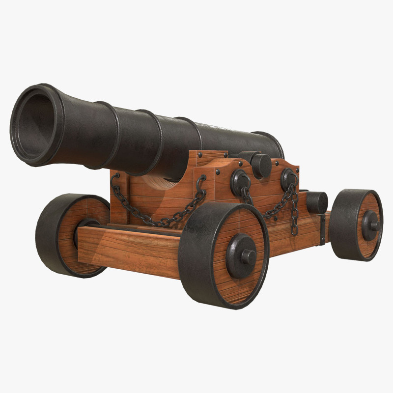 Kanone 4 3D Modell .c4d .max .obj .3ds .fbx .stl .blend 