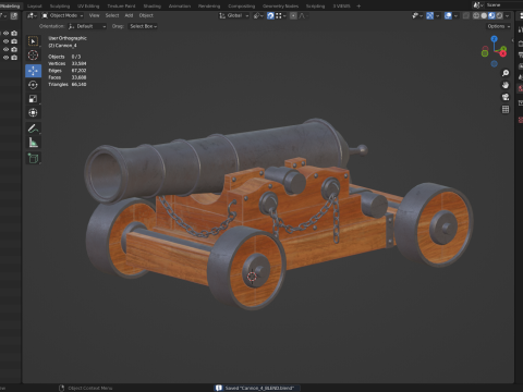 Kanone 4 3D Modell