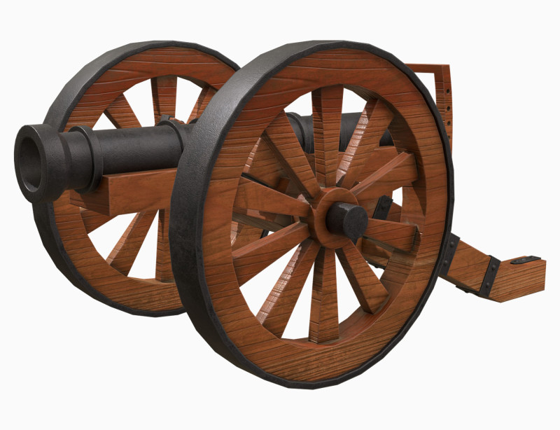 Cannon-1 3D Model .c4d .max .obj .3ds .fbx .stl .blend 
