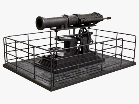 Artillery Cannon 1 3D Model