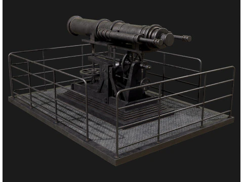 Artillery Cannon 1 3D Model