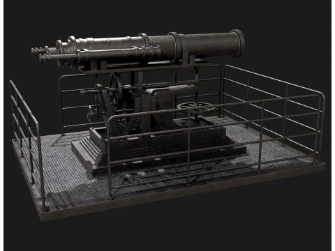 Artillery Cannon 1 3D Model