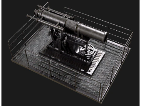 Artillery Cannon 1 3D Model