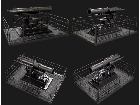 Artillery Cannon 1 3D Model