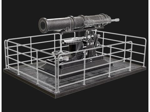 Artilleriekanone 1 3D Modell